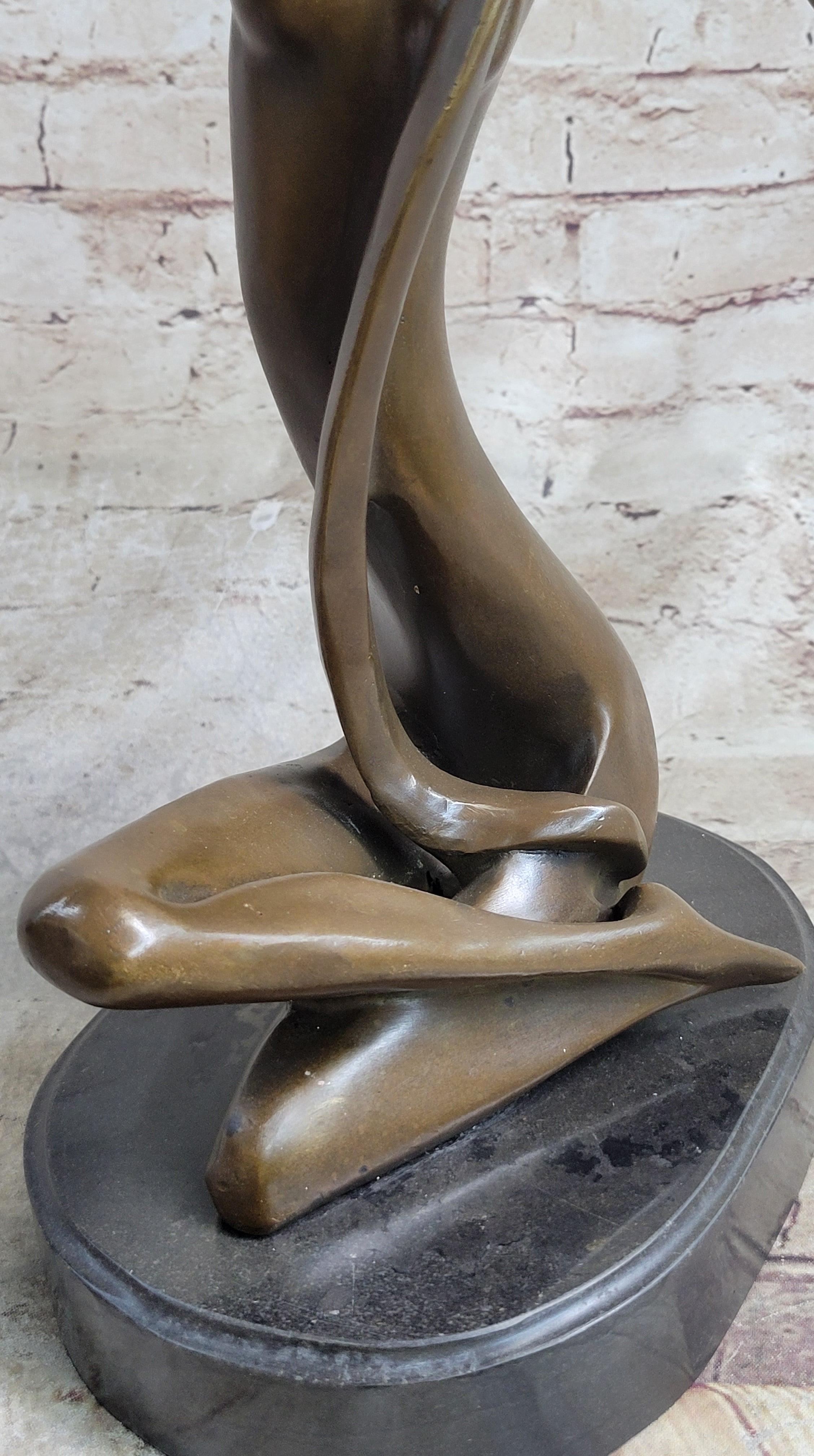 Large Abstract Aldo Vitaleh Italian Artisan Nude Female Bronze Figure Sculpture