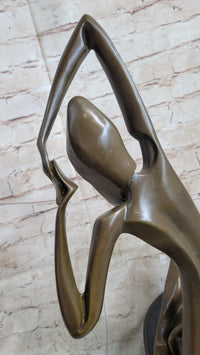 Large Abstract Aldo Vitaleh Italian Artisan Nude Female Bronze Figure Sculpture