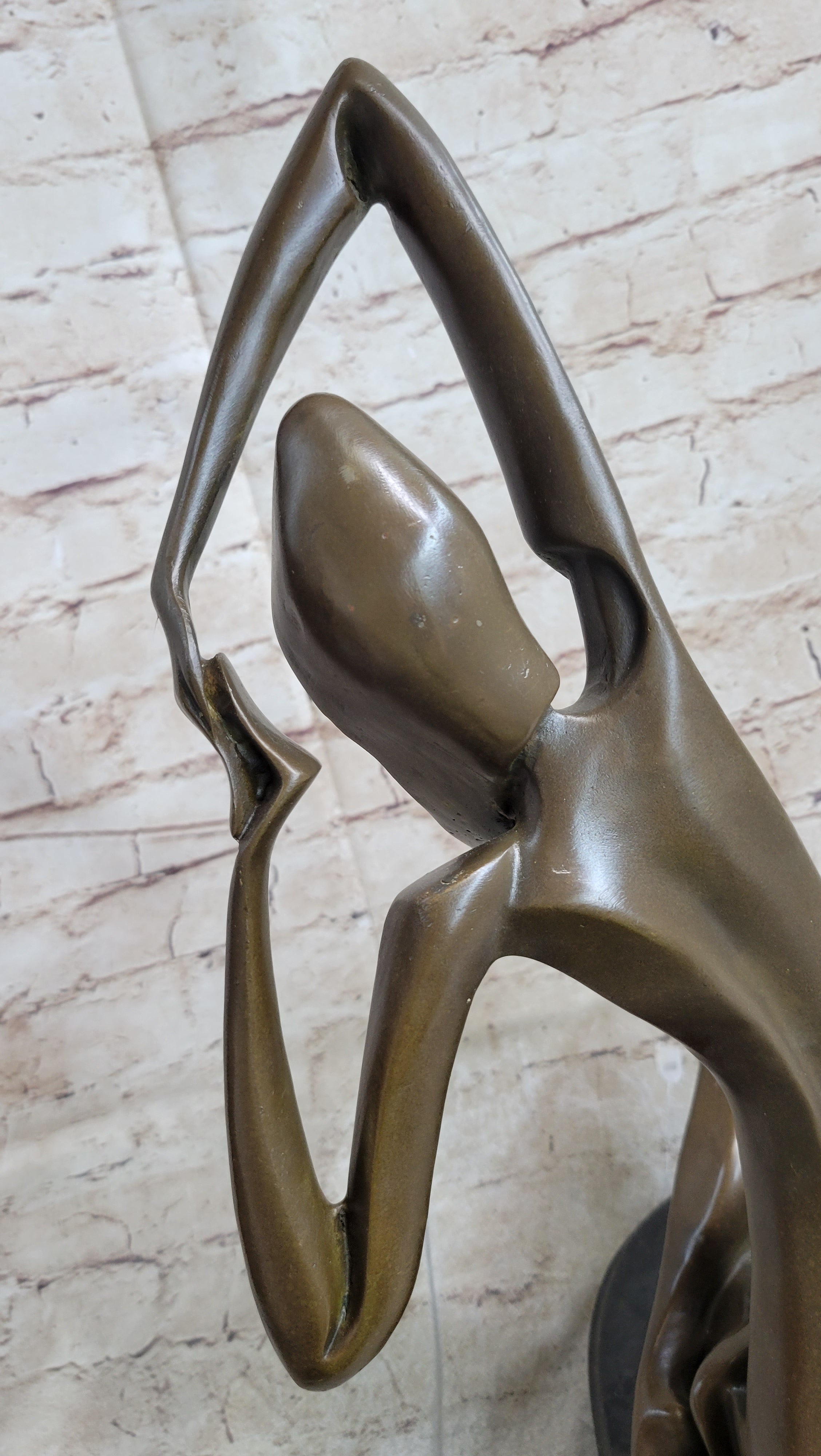 Large Abstract Aldo Vitaleh Italian Artisan Nude Female Bronze Figure Sculpture