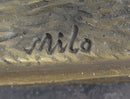 Signed Bronze Horse and Jockey Polo Academy Racing Sculpture