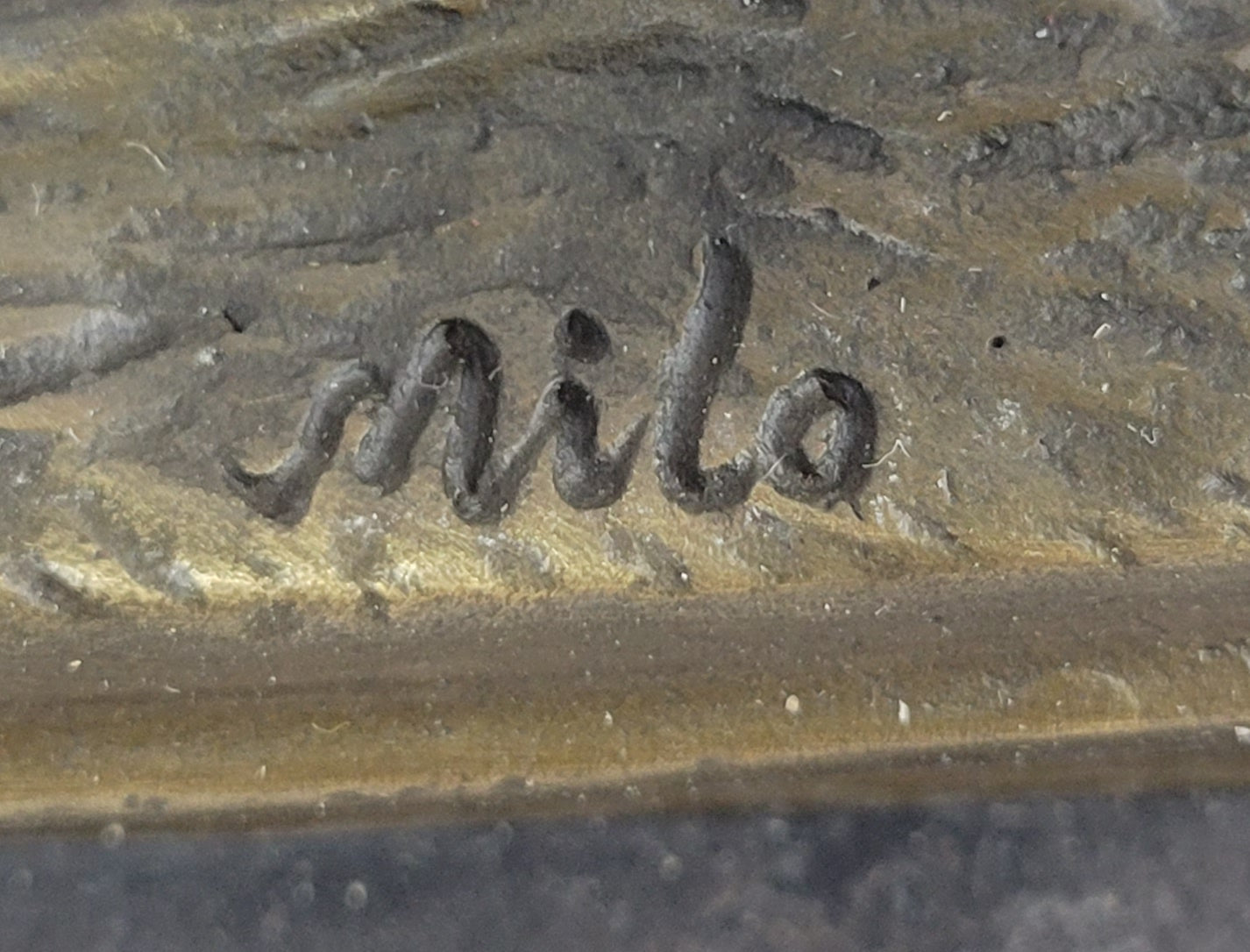 Signed Bronze Horse and Jockey Polo Academy Racing Sculpture