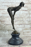 Signed Chiparus Alluring Woman in Seductive Pose Bronze