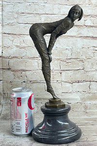 Signed Chiparus Alluring Woman in Seductive Pose Bronze