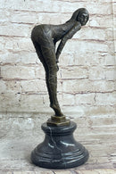 Signed Chiparus Alluring Woman in Seductive Pose Bronze