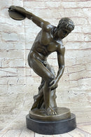 Discobolos of Myron Discus Thrower Bronze Sculpture Replica