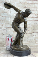 Discobolos of Myron Discus Thrower Bronze Sculpture Replica