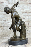 Discobolos of Myron Discus Thrower Bronze Sculpture Replica