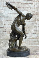 Discobolos of Myron Discus Thrower Bronze Sculpture Replica