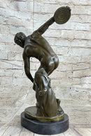Discobolos of Myron Discus Thrower Bronze Sculpture Replica