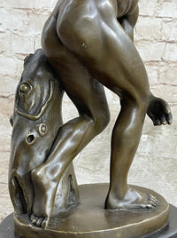 Discobolos of Myron Discus Thrower Bronze Sculpture Replica