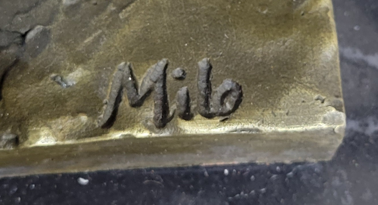 Horseback Monkey on My Back Riding Horse Bronze by Milo 13" x 13"