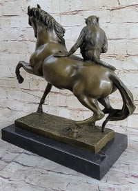 Horseback Monkey on My Back Riding Horse Bronze by Milo 13" x 13"