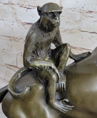 Horseback Monkey on My Back Riding Horse Bronze by Milo 13" x 13"