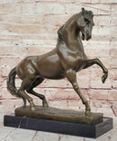 Bronze Rearing Horse – Majestic Stallion on Marble Base