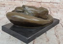 Bronze Nude Woman Sleeping – Reclining Female on Base