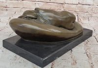 Bronze Nude Woman Sleeping – Reclining Female on Base