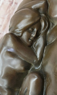Bronze Nude Woman Sleeping – Reclining Female on Base