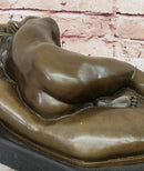 Bronze Nude Woman Sleeping – Reclining Female on Base