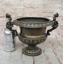 Signed Milo Elegant Vase Planter Bronze Sculpture