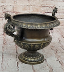 Signed Milo Elegant Vase Planter Bronze Sculpture