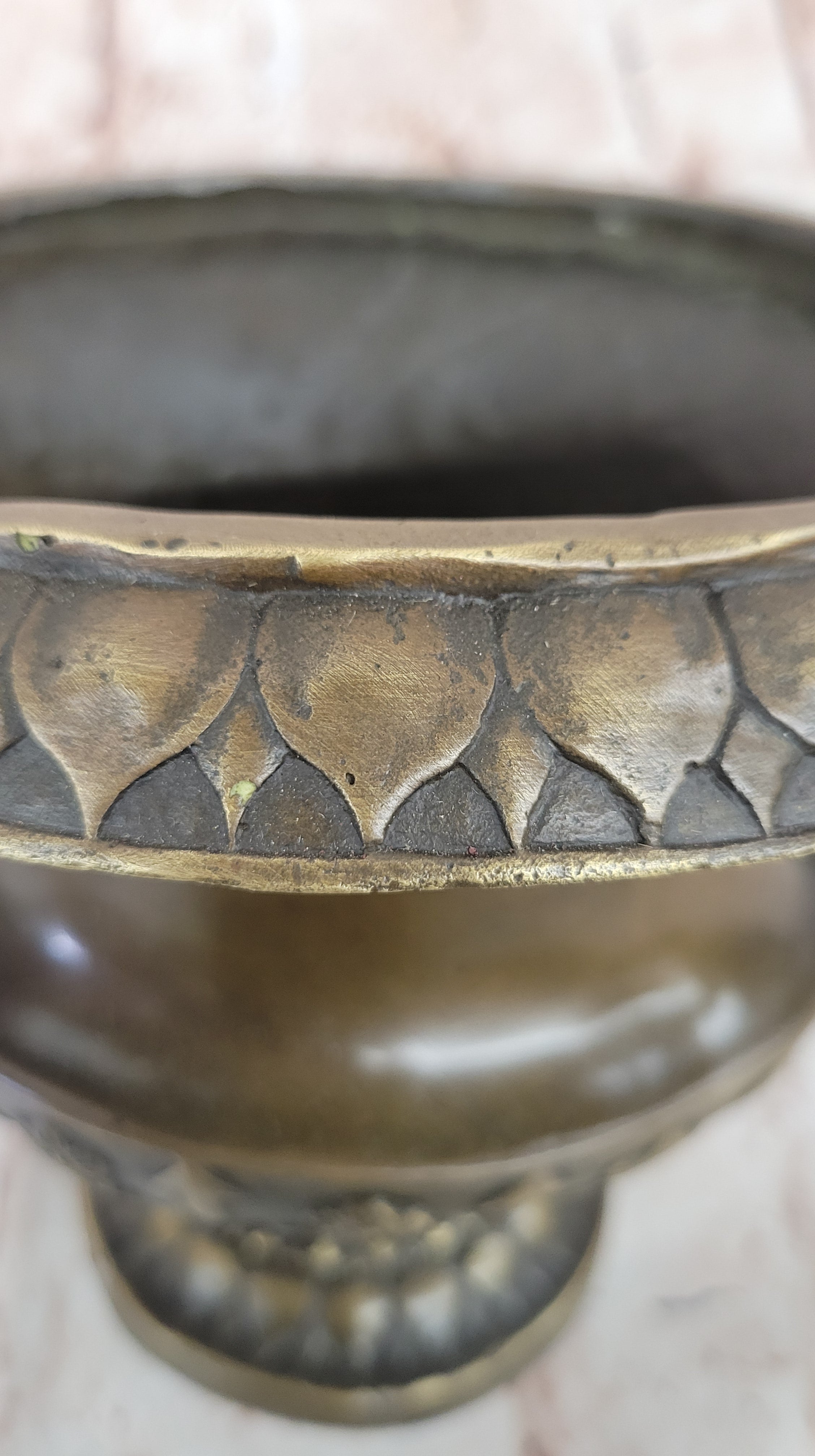 Signed Milo Elegant Vase Planter Bronze Sculpture