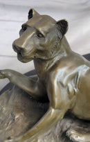 Male and Female Lions African Lion Safari Bronze Sculpture