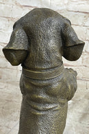 Hot Cast Bronze Puppy Dog Begging Signed Art Sculpture