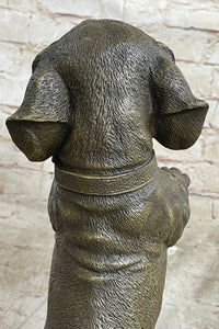 Hot Cast Bronze Puppy Dog Begging Signed Art Sculpture