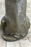 Hot Cast Bronze Puppy Dog Begging Signed Art Sculpture