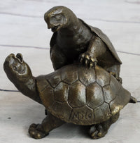 Two Turtle Sharing Love Bronze Sculpture
