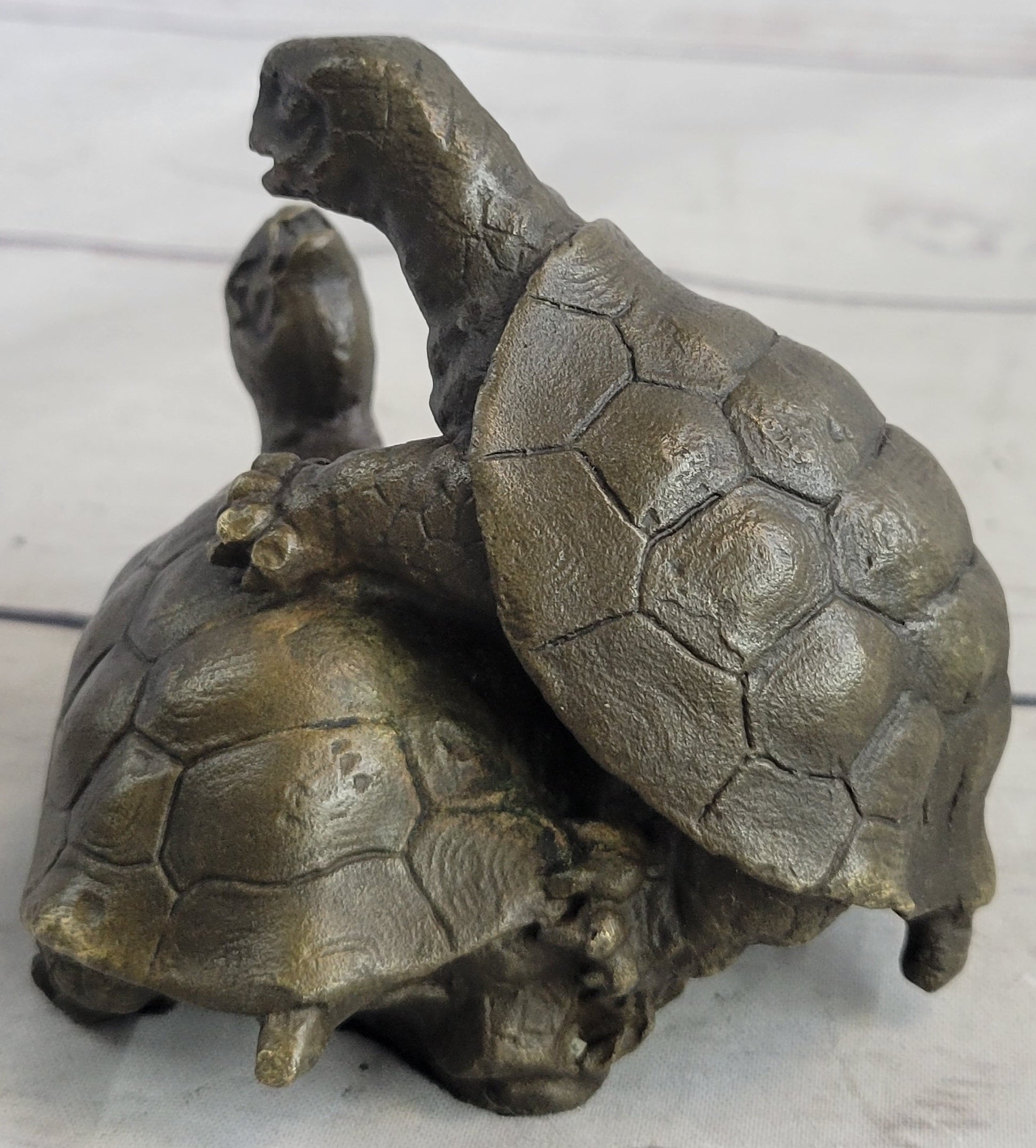 Two Turtle Sharing Love Bronze Sculpture
