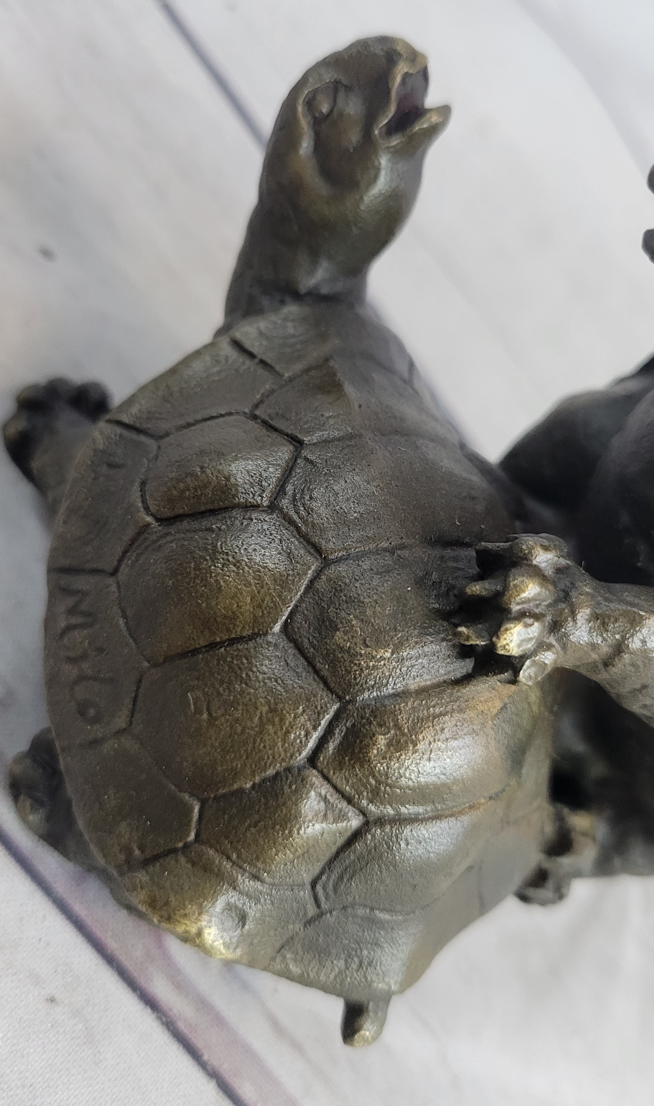 Two Turtle Sharing Love Bronze Sculpture