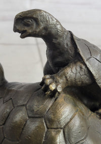 Two Turtle Sharing Love Bronze Sculpture
