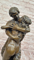 Nymph Girl Kissing Faun Satyr Greek Mythology Nude Sculpture Dalou