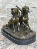 Large Vizsla Dog Bronze Marble Sculpture by Debut