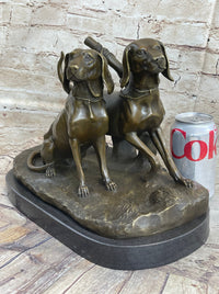 Large Vizsla Dog Bronze Marble Sculpture by Debut