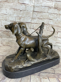 Large Vizsla Dog Bronze Marble Sculpture by Debut