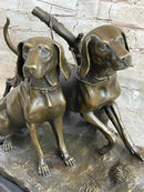 Large Vizsla Dog Bronze Marble Sculpture by Debut