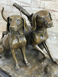 Large Vizsla Dog Bronze Marble Sculpture by Debut