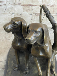 Large Vizsla Dog Bronze Marble Sculpture by Debut