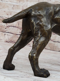 Signed Truffot Hunting Dog With Dead Bird Bronze Art Deco