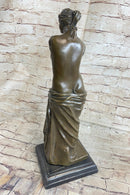 Venus De Milo Nude Ancient Greek Sculpture Figure on Marble Base