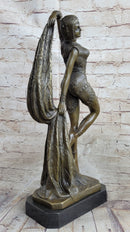 Bronze Marble Dancer Vintage Theatre Signed Chiparus Sculpture