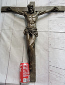 Bronze Wall Mounted Crucifix Jesus Christ 25" x 21"