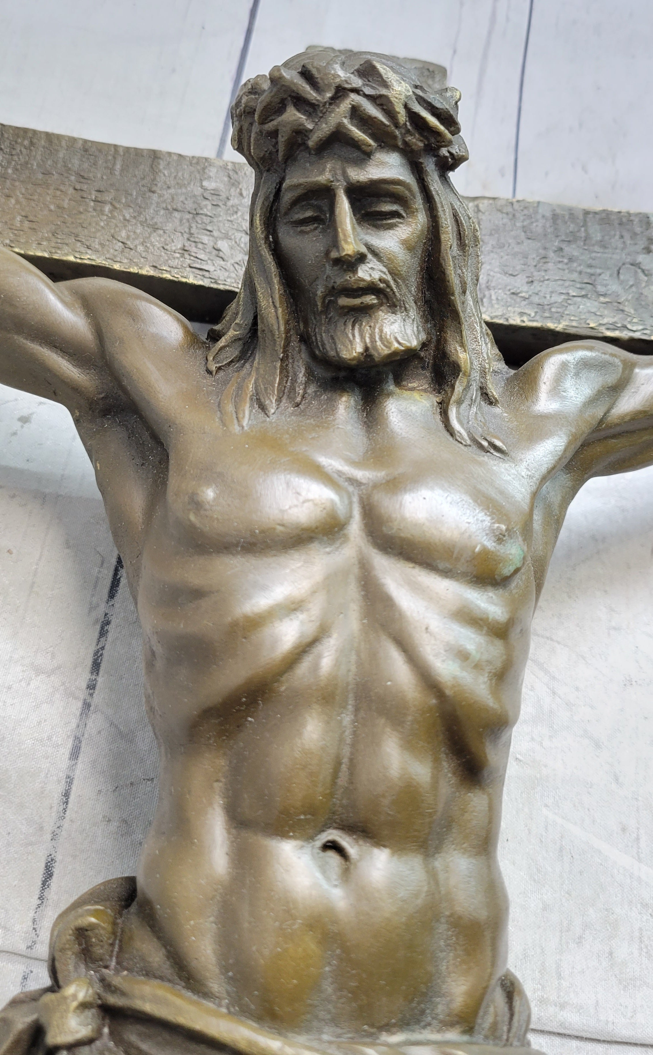 Bronze Wall Mounted Crucifix Jesus Christ 25" x 21"