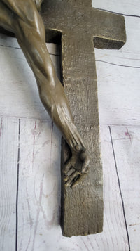 Bronze Wall Mounted Crucifix Jesus Christ 25" x 21"
