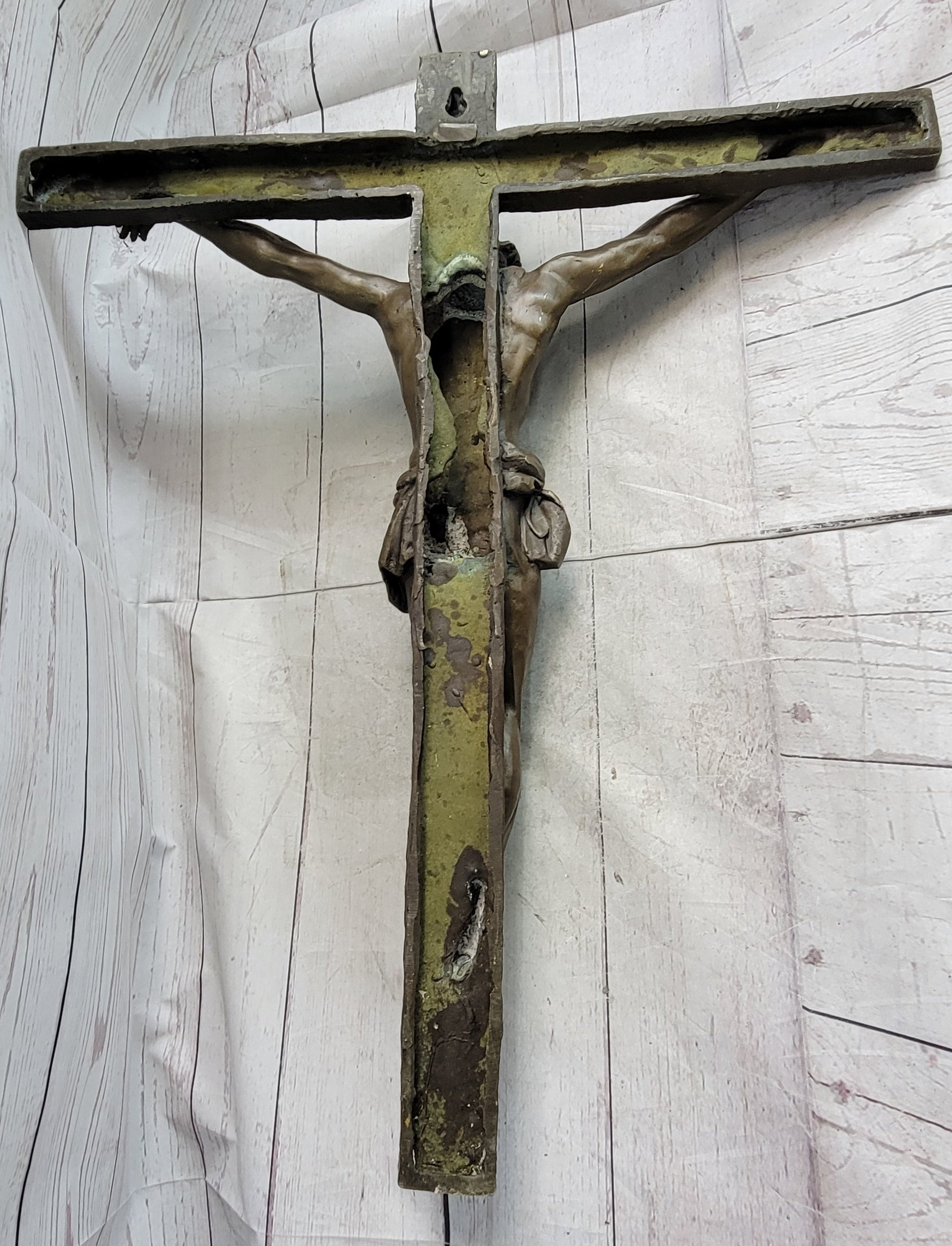 Bronze Wall Mounted Crucifix Jesus Christ 25" x 21"