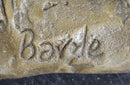 Signed Barye Male Lion With Cubs Bronze Sculpture