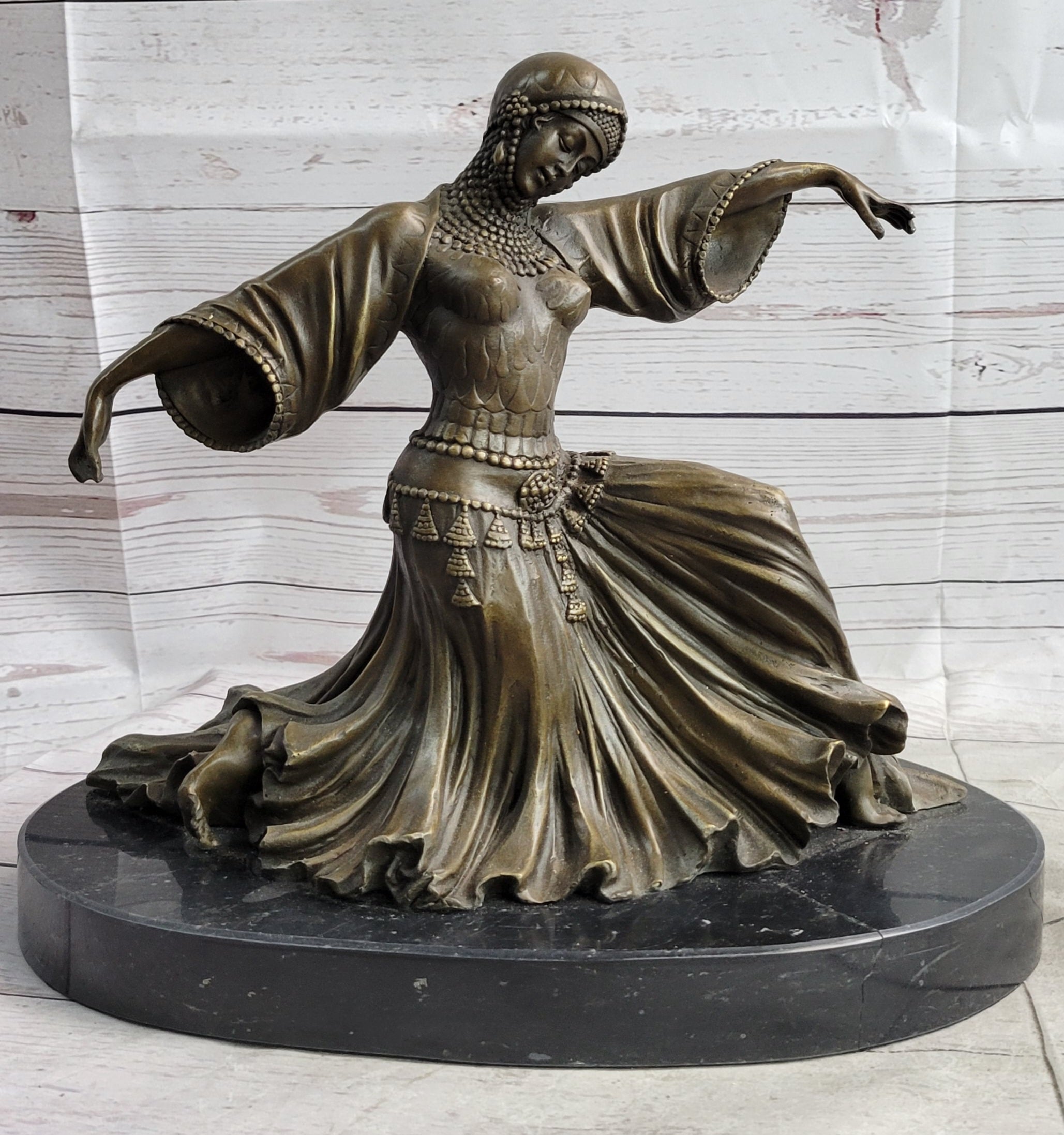 Turkish Georgian Dancer Bronze Sculpture Chiparus Figure