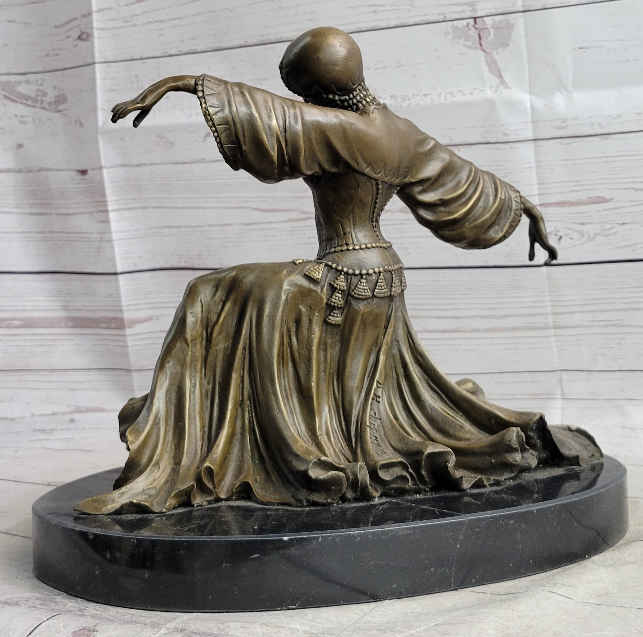 Turkish Georgian Dancer Bronze Sculpture Chiparus Figure